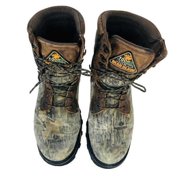 Rocky BearClaw 3D Hunting Boots Mens 10.5 W Brown Camo GORE-TEX 1000G Thinsulate main image 12